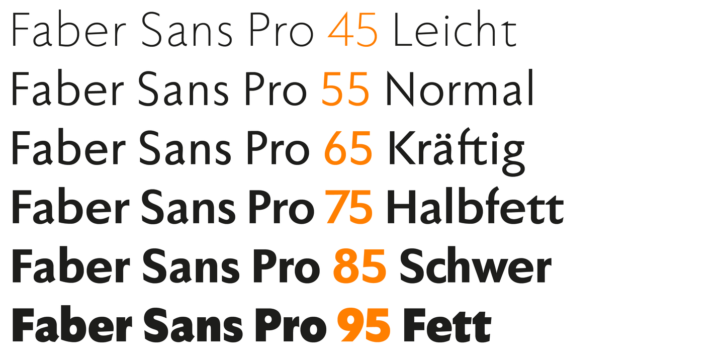 Example font Faber Sans Pro #10